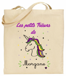 Tote Bag Licorne - Mod. 12 - Cadeau personnalise personnalisable - 1