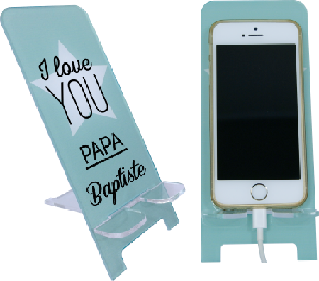 Support Téléphone - I Love You Papa - Mod.1 - Cadeau personnalise personnalisable - 1