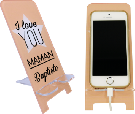 Support Téléphone - I Love You Maman - Mod.2 - Cadeau personnalise personnalisable - 1