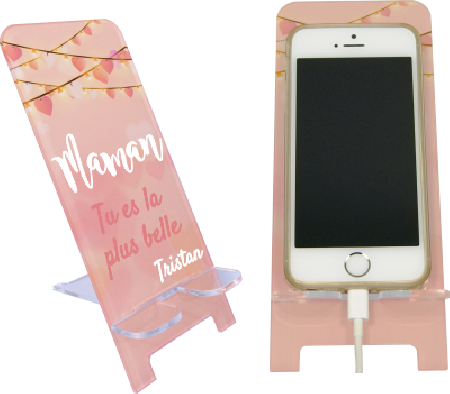 Support Téléphone Maman Tu es la plus belle - Mod.9 - Cadeau personnalise personnalisable - 1