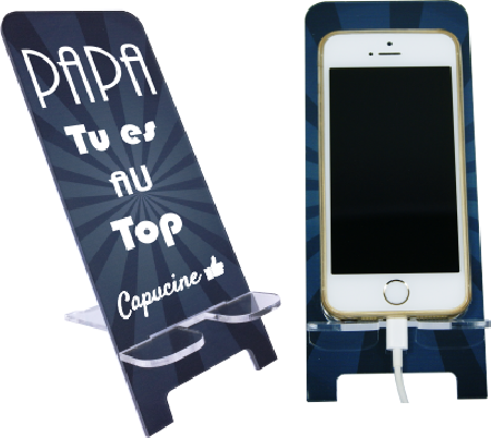 Support Téléphone Papa Tu es au Top - Mod.15 - Cadeau personnalise personnalisable - 1