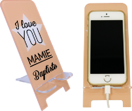 Support Téléphone - I Love You Mamie - Mod.2 - Cadeau personnalise personnalisable - 1