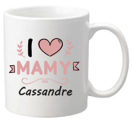 .Mug I love Mamy Mod.64 - Cadeau personnalise personnalisable - 1
