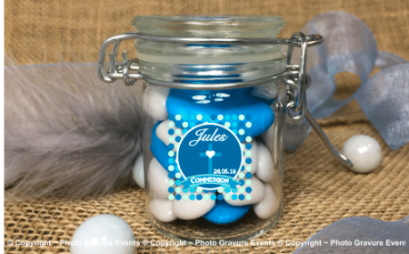 .Pot à Confiture - Modèle 10 - Communion - Cadeau personnalise personnalisable - 1 .Pot à Confiture - Modèle 10 - Communion - Cadeau personnalise personnalisable - 1