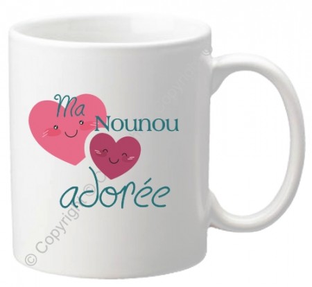 ..Mug Ma Nounou adorée Mod.65 - Cadeau personnalise personnalisable - 1