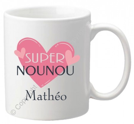 .Mug Super Nounou Mod.67 - Cadeau personnalise personnalisable - 1