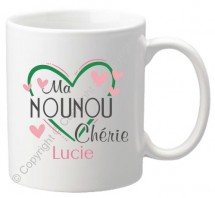Mug Ma Nounou Chérie Mod.68 - Cadeau personnalise personnalisable - 1