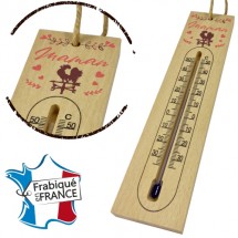 Thermomètre en Bois pour Maman Mod.1 - Cadeau personnalise personnalisable - 1