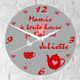 Horloge Mamie Personnalisée modE - Cadeau personnalise personnalisable - 1