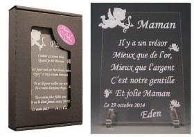 Poème Maman - Mod. Ange - Cadeau personnalise personnalisable - 1