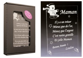 Poème Maman - Mod. Bonhomme de Neige - Cadeau personnalise personnalisable - 1