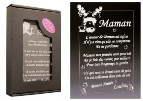 Poème Maman - Mod. Cerf - Cadeau personnalise personnalisable - 1