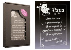 Poème Papa - Mod. Bonhomme de Neige - Cadeau personnalise personnalisable - 1