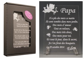 Poème Papa - Mod. Ange - Cadeau personnalise personnalisable - 1