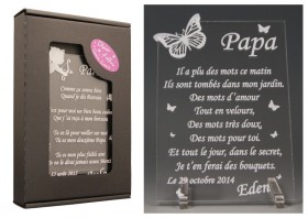 Poème Papa - Mod. Papillon - Cadeau personnalise personnalisable - 1