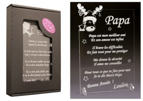 Poème Papa - Mod. Cerf - Cadeau personnalise personnalisable - 1