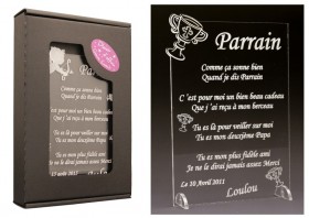 Poème Parrain - Mod. Calice - Cadeau personnalise personnalisable - 1