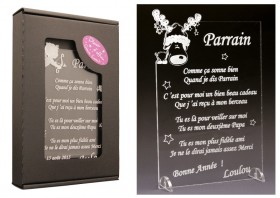 Poème Parrain - Mod. Cerf - Cadeau personnalise personnalisable - 1