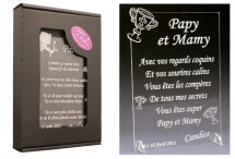 Poème Papy et Mamy - Mod. Calice - Cadeau personnalise personnalisable - 1
