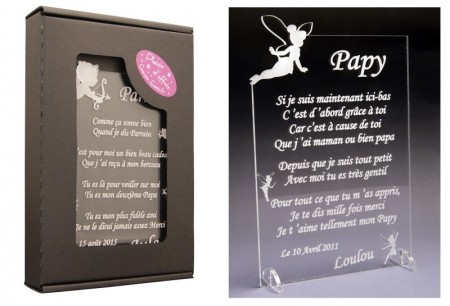 Poème Papy - Mod. Fée - Cadeau personnalise personnalisable - 1