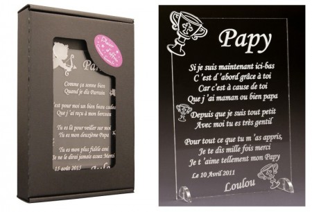 Poème Papy - Mod. Calice - Cadeau personnalise personnalisable - 1