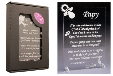 Poème Papy - Mod. Tototte - Cadeau personnalise personnalisable - 1