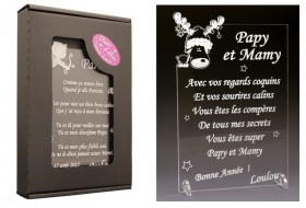 Poème Papy et Mamy - Mod. Cerf - Cadeau personnalise personnalisable - 1