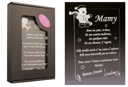 Poème Mamy - Mod. Bonhomme de Neige - Cadeau personnalise personnalisable - 1