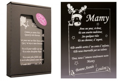 Poème Mamy - Mod. Cerf - Cadeau personnalise personnalisable - 1