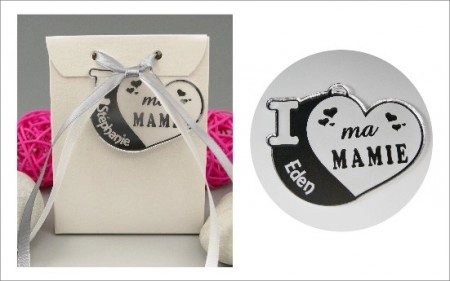 Boite de Chocolat - Médaille Mamie - Mod.Cœur.Blanc - Cadeau personnalise personnalisable - 1 Boite de Chocolat - Médaille Mamie - Mod.Cœur.Blanc - Cadeau personnalise personnalisable - 1