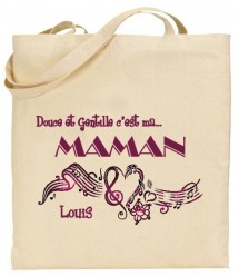 Tote Bag Douce et gentille c'est ma Maman - Mod. 5 - Cadeau personnalise personnalisable - 1