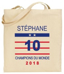 Tote Bag Champion du Monde 2018 - Cadeau personnalise personnalisable - 1