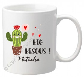 Mug - Big Bisous - Cactus - Cadeau personnalise personnalisable - 1