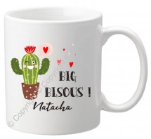 Mug - Big Bisous - Cactus - Cadeau personnalise personnalisable - 1