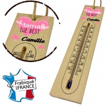 Thermomètre en Bois pour Maman Mod.13 - Cadeau personnalise personnalisable - 1