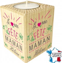 Porte Bougie personnalisable Bonne fête Maman (mod10) - Cadeau personnalise personnalisable - 1