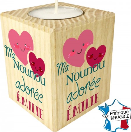 Porte Bougie Ma Nounou adorée (mod65) - Cadeau personnalise personnalisable - 1