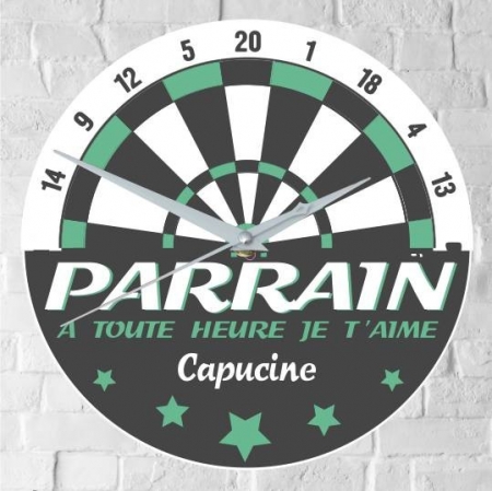 Horloge Parrain Personnalisée (H.H ) - Cadeau personnalise personnalisable - 1 Horloge Parrain Personnalisée (H.H ) - Cadeau personnalise personnalisable - 1