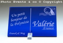 Marque place carte postale timbre personnalise personnalisable - theme voyage -decoration table mariage anniversaire - 4