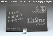 Marque place carte postale timbre personnalise personnalisable - theme voyage -decoration table mariage anniversaire - 9