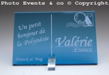 Marque place carte postale timbre personnalise personnalisable - theme voyage -decoration table mariage anniversaire - 3