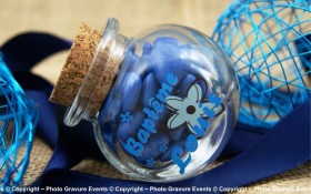 Bonbonnière - Modèle Fleur Bleue - Cadeau personnalise personnalisable - 1