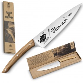 Couteau de Cuisine Claude Dozorme - Cuisiné avec Amour (couteau à découper) - Cadeau personnalise personnalisable - 1