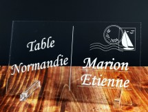 Marque Table Carte Postale Bateau - Décoration Table personnalise personnalisable - 1