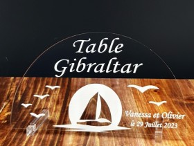 Marque Table Bateau - Décoration Table personnalise personnalisable - 1