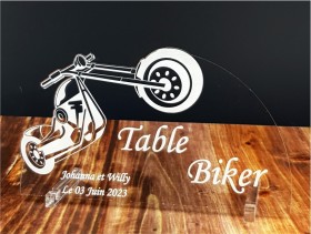 Marque Table Biker - Décoration Table personnalise personnalisable - 1