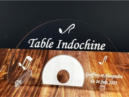 Marque Table Disque Vinyle - Décoration Table personnalise personnalisable - 1