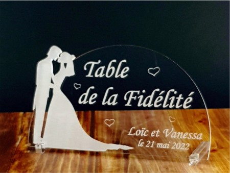 Marque Table Couple - Décoration Table personnalise personnalisable - 1