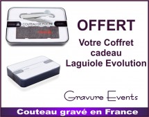 BLACK FRIDAY -50% Couteau Laguiole Evolution - Blanc - avec DESSIN - Cadeau personnalise personnalisable - 2