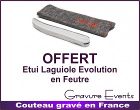 BLACK FRIDAY -50% Couteau Laguiole Evolution - Blanc - avec DESSIN - Cadeau personnalise personnalisable - 3